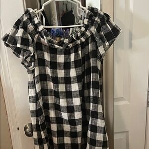 Philosophy Black and White Checkered Casual Dress